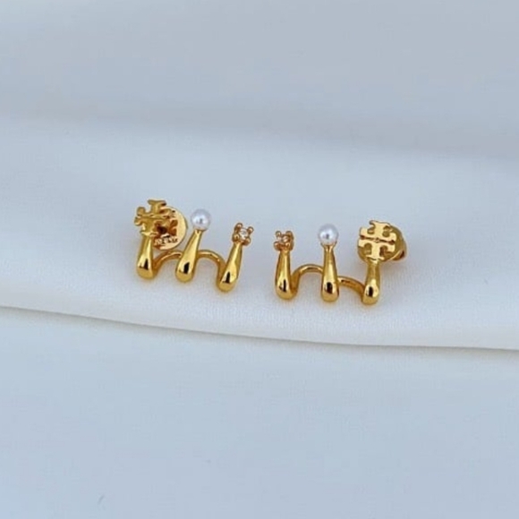 Tory Burch Kira Pearl Multi-hoop Huggie Earrings - Picture 3 of 4